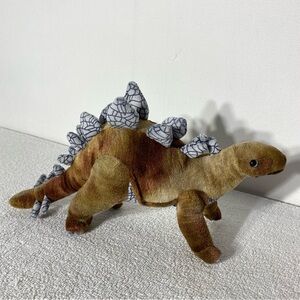 5/$35 Wishpets Brown Grey Plush Stegosaurus Toy Stuffed Animal